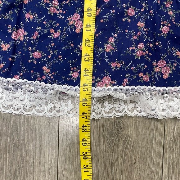 Vintage 1970's Gunne Sax Jessica Prairie Boho Festival Lace‎ Floral Dress Sz 11 - Picture 3 of 12